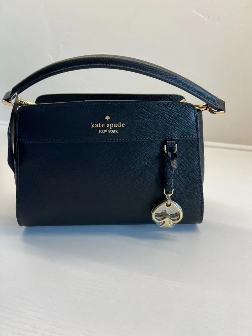 🖤 Kate Spade New York Saffiano Leather Crossbody & Top Handle Bag - Black